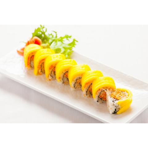 Order Mango Hawaill Roll food online from Chikara Sushi & Asian Fusion store, Phoenixville on bringmethat.com
