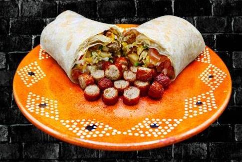 Order Breakfast Sausage Burrito food online from RIVAS MEXICAN GRILL store, Fort Mohave on bringmethat.com