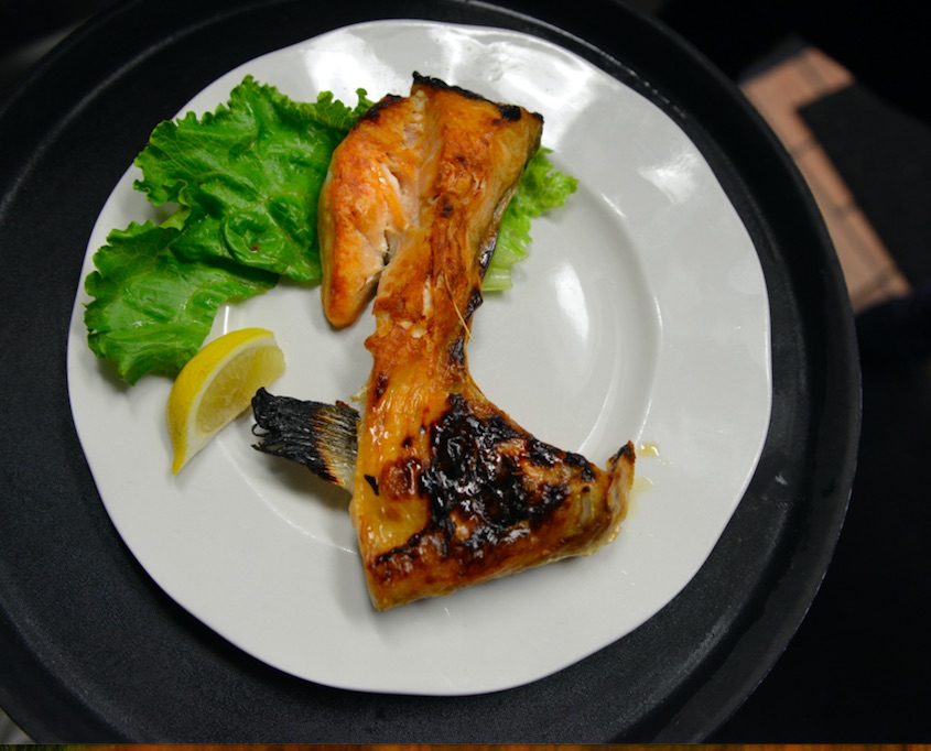 Order A06. Broiled Salmon Collar food online from Miyoda Sushi store, Redondo Beach on bringmethat.com