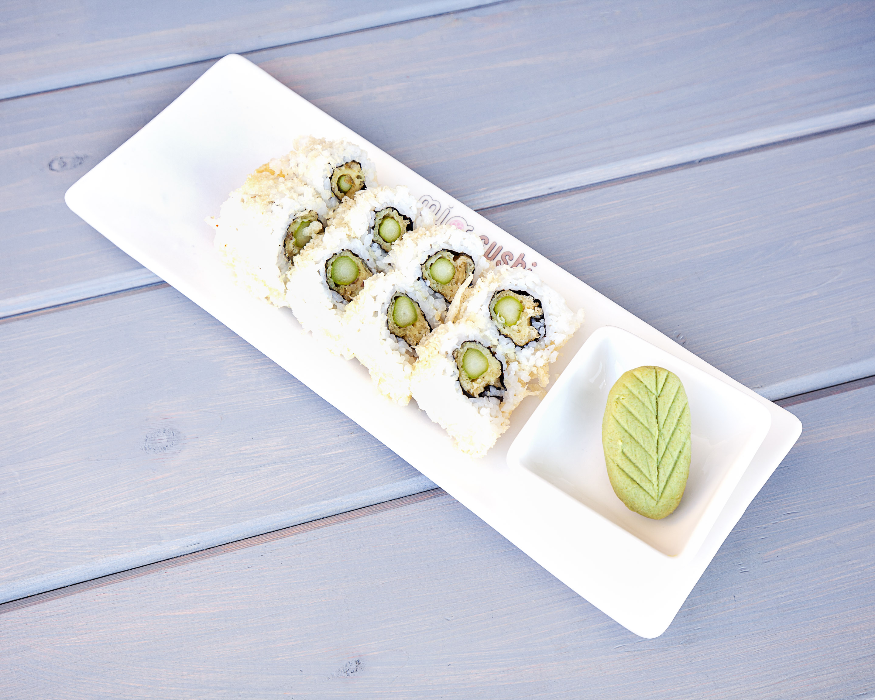 Order Tempura Asparagus Roll food online from Mio Sushi store, Beaverton on bringmethat.com