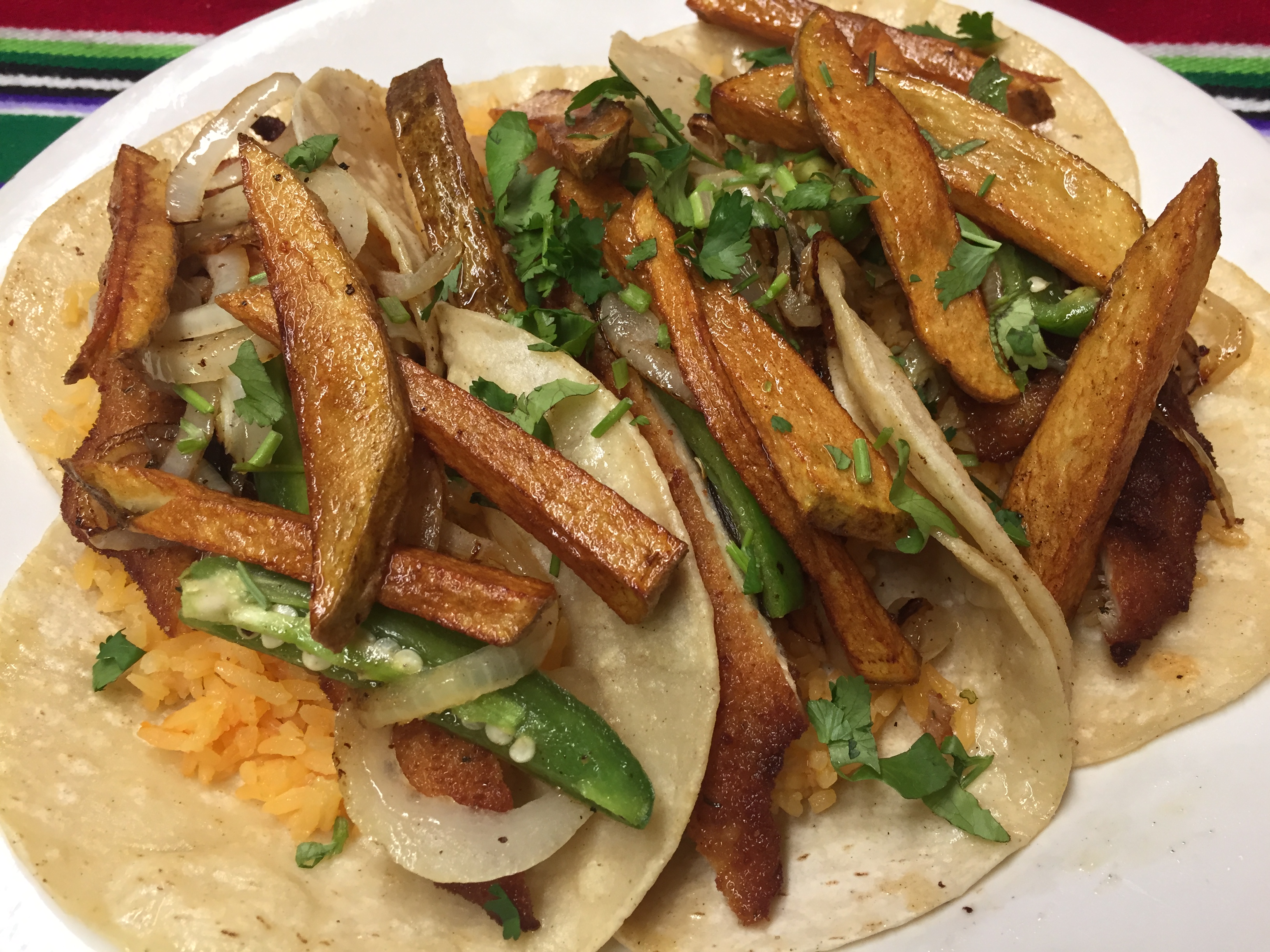 Order 3 Tacos Placeros (hard boiled egg) food online from Montes Cafe store, Seaside Heights on bringmethat.com