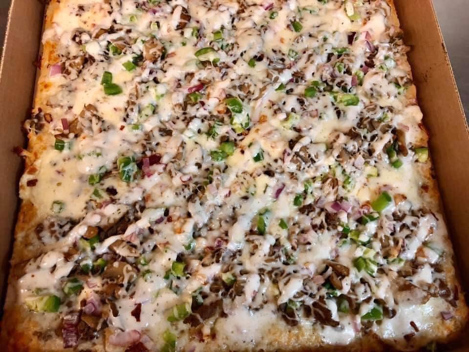 Order Philly Cheesesteak Pizza food online from Dicarlo Pizza store, Vienna on bringmethat.com