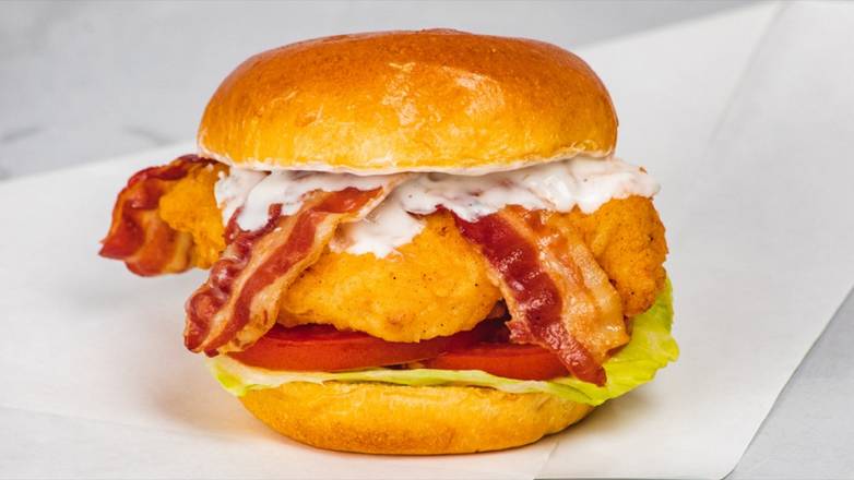 Order Chicken Bacon Ranch Sandwich food online from Saucy Tenders store, State College on bringmethat.com