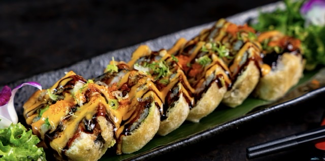 Order Volcano Roll food online from Kinha Sushi store, Garden City on bringmethat.com