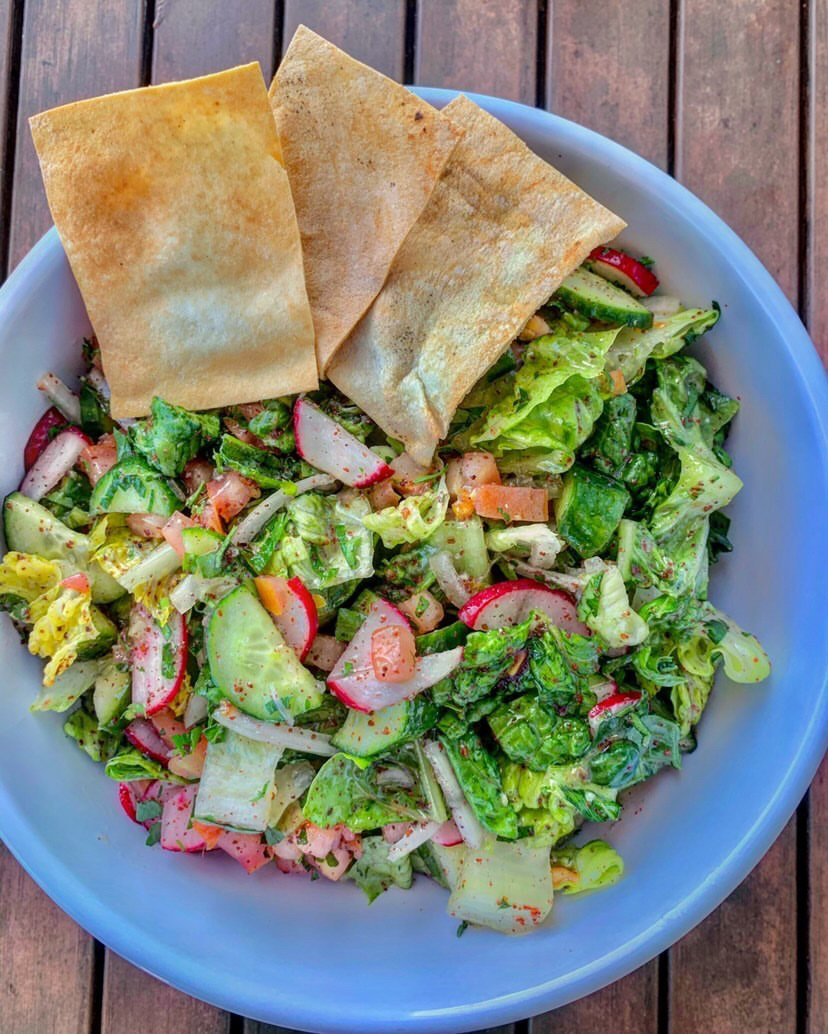 Order Fattoush Salad food online from Mister Falafel store, San Diego on bringmethat.com