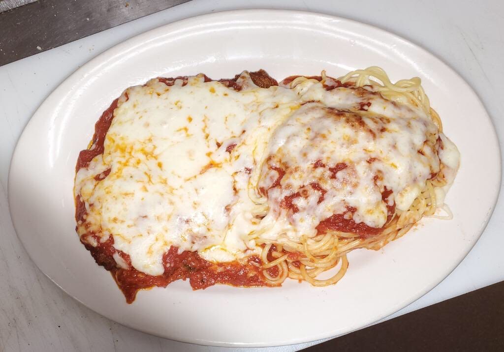 Order Eggplant Parmesan food online from Graziano's Pizza store, Rancho Cucamonga on bringmethat.com