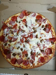 Order Meat Lovers Pizza (Not Halal) food online from Upper Crust Pizzeria & Deli store, Columbia on bringmethat.com