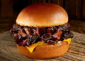 Order Brisket Burnt Ends Sandwich food online from Dickey Barbecue Pit store, Houston on bringmethat.com