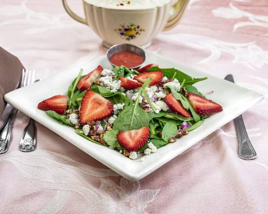 Order Divine Spinach Salad food online from Chocolate Angel Cafe & Tea Room store, Plano on bringmethat.com
