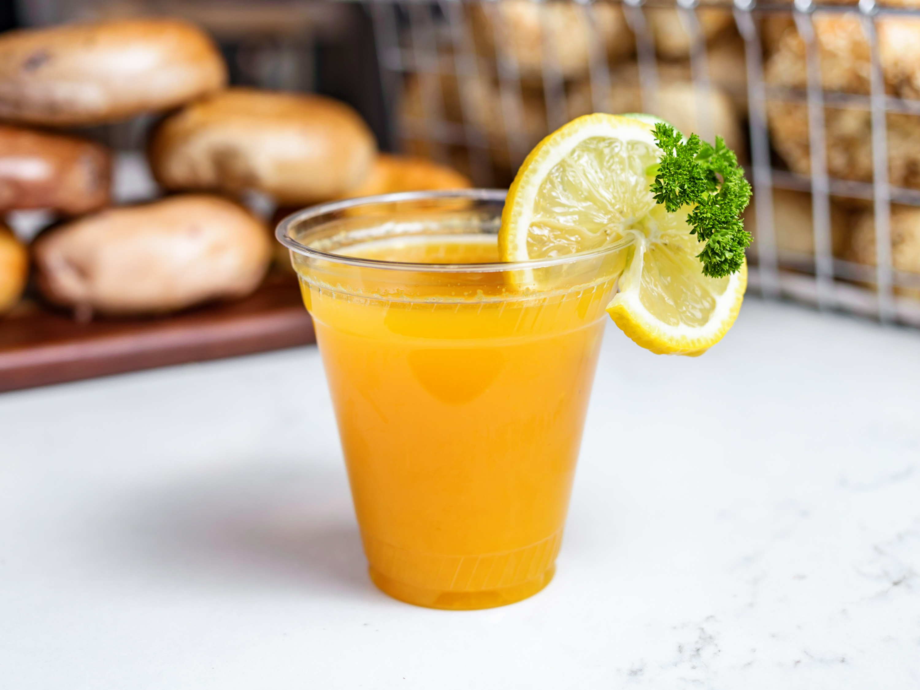 Order Fresh Squeezed Orange Juice food online from House Of Bagels store, Colma on bringmethat.com