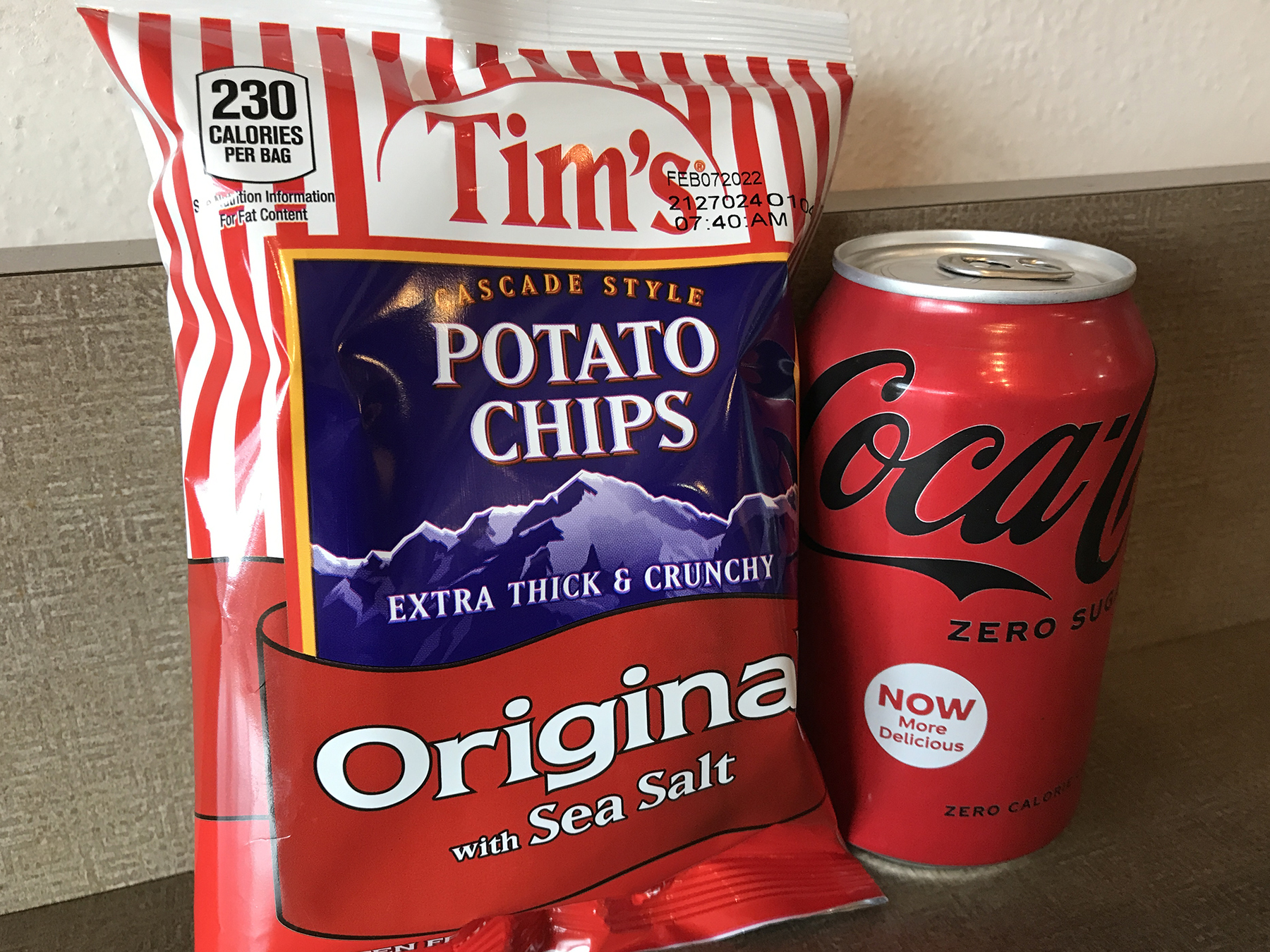 Order Soda / Water and Tim's Cascade Original Chips Combo food online from Royal Grinders store, Seattle on bringmethat.com