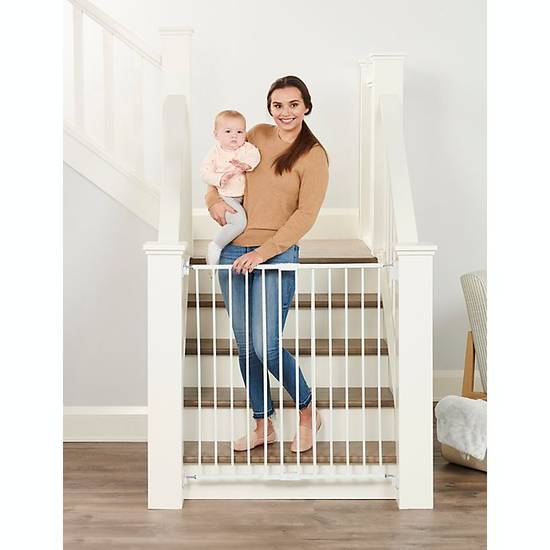 Order Regalo® Top of Stair Extra Tall Safety Gate in White food online from Bed Bath & Beyond store, Westbury on bringmethat.com