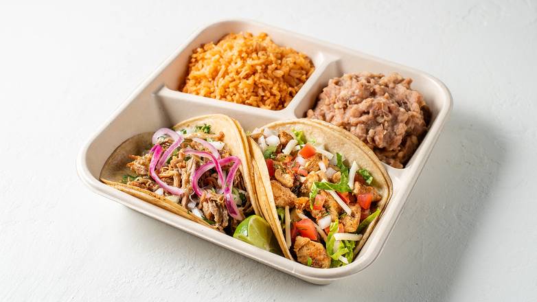 Order Two Taco Plate food online from Chronic Tacos store, Orange Beach on bringmethat.com