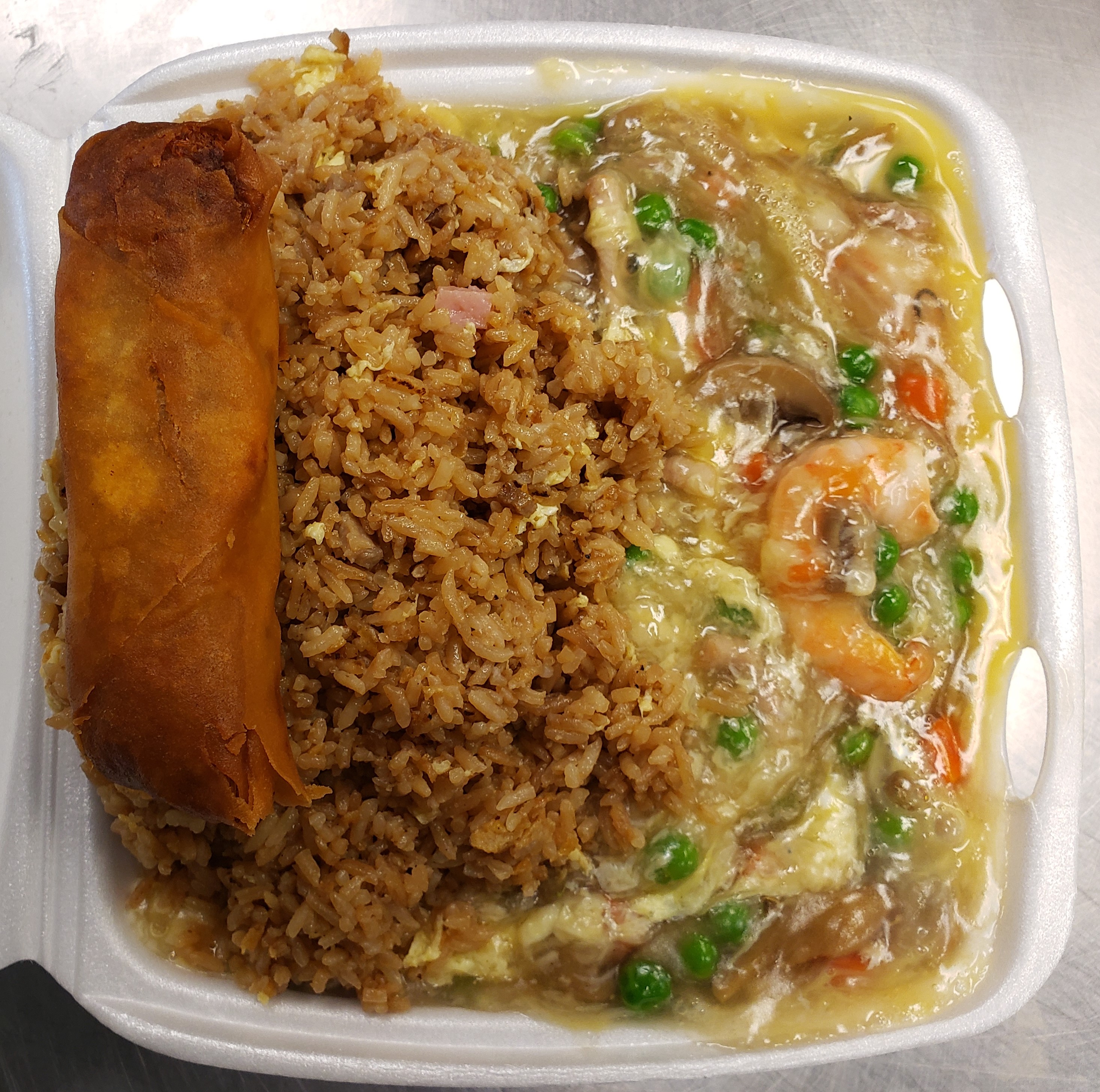 Order L14. Shrimp with Lobster Sauce and Eggroll Lunch food online from Golden Pearl store, Salt Lake City on bringmethat.com