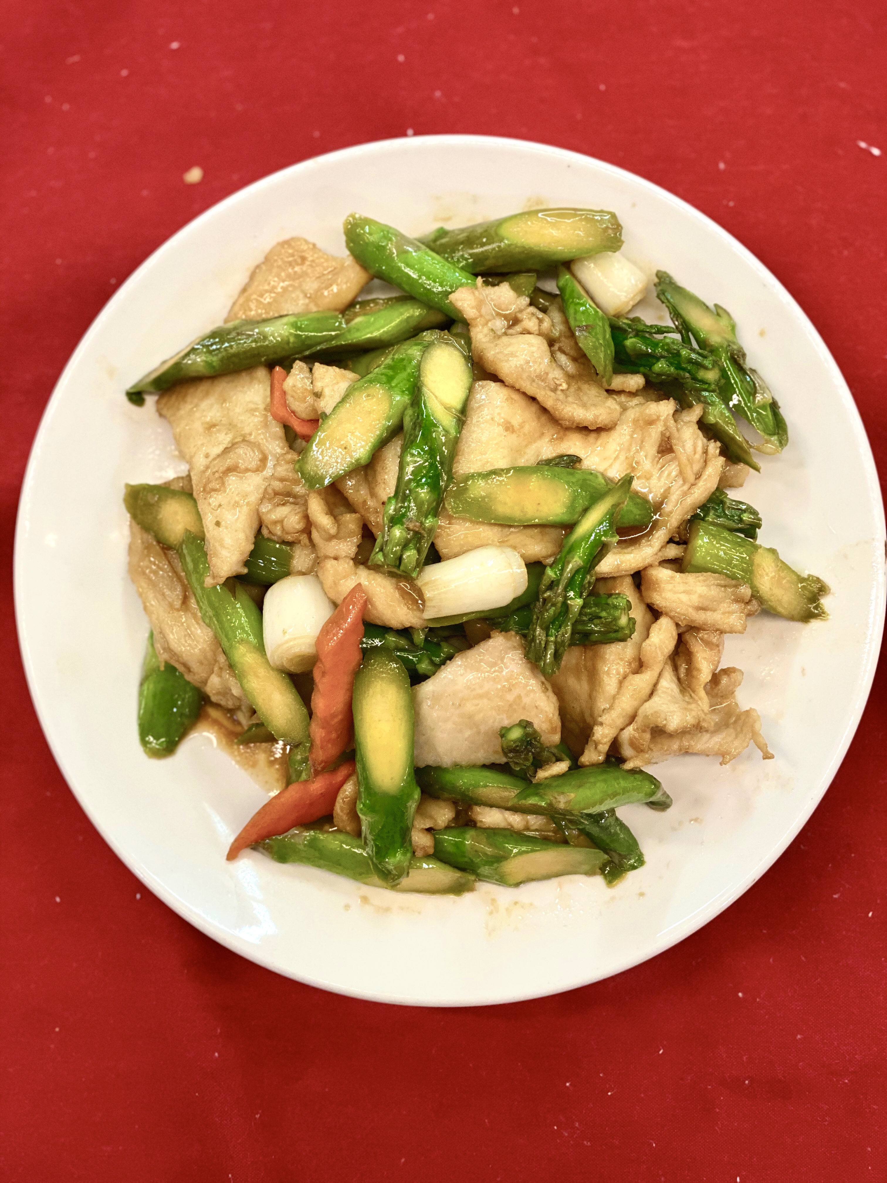 Order 61. Sauteed Chicken with Asparagus food online from Great Eastern Restaurant store, San Francisco on bringmethat.com