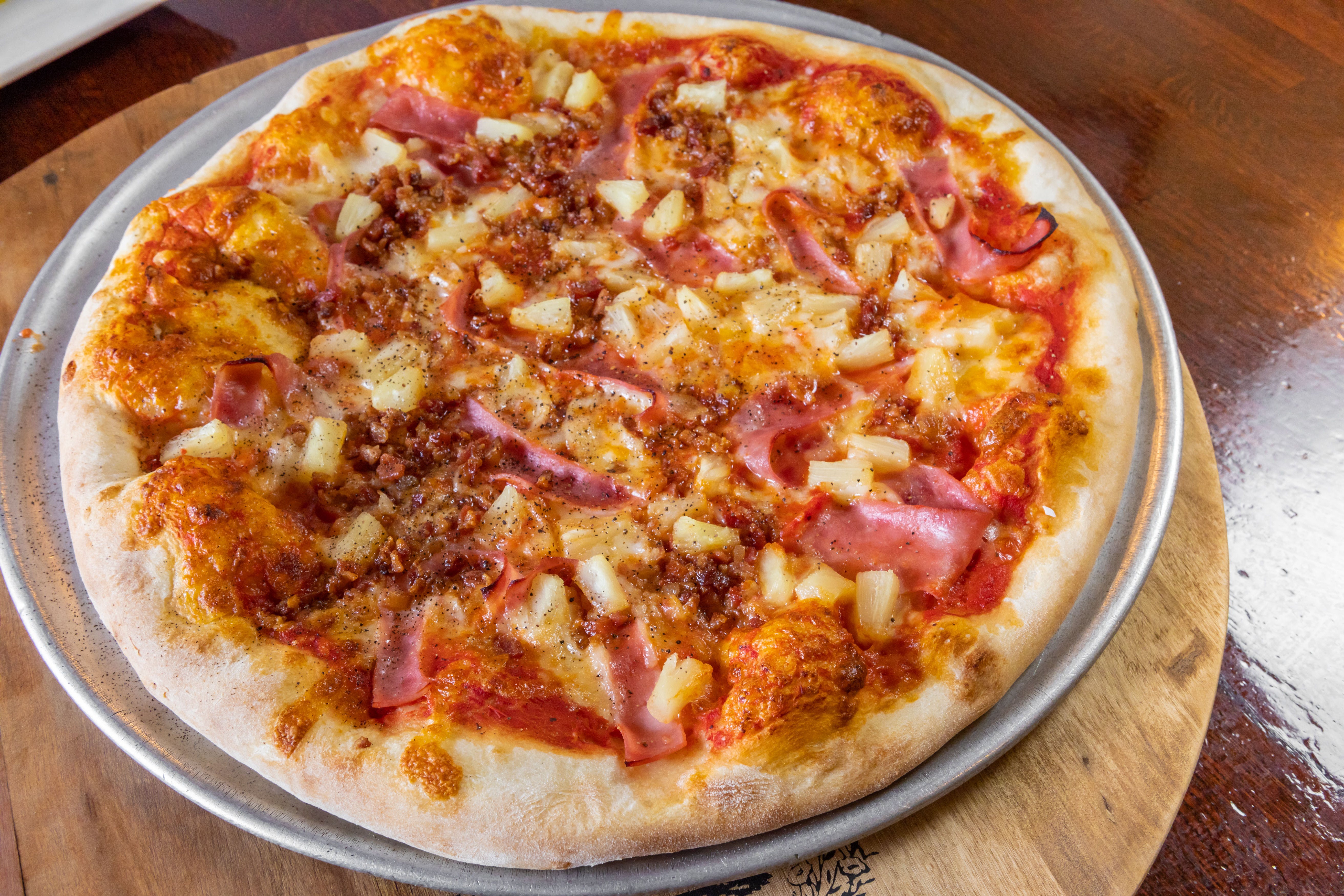 Order Pineapple, Bacon & Ham Pizza - Personal food online from Capri Restaurant store, Natrona Heights on bringmethat.com