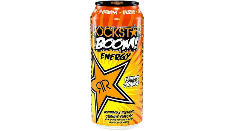Order Rockstar Boom Whipped Orange Flavor Energy Drink food online from Exxon Constant Friendship store, Abingdon on bringmethat.com