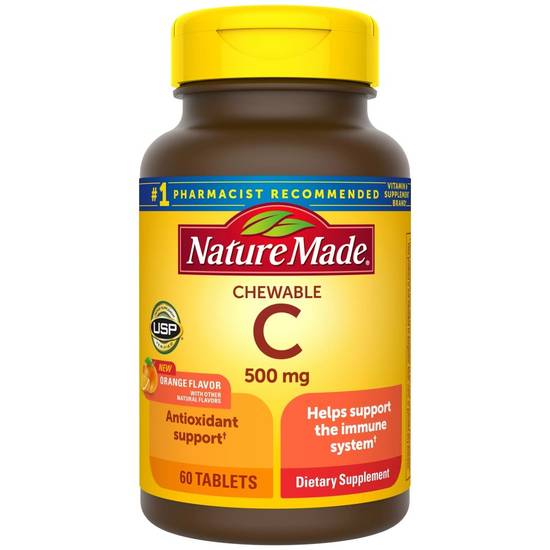 Order Nature Made Chewable Vitamin C Tablets 500mg (60 ct) food online from Rite Aid store, Palm Desert on bringmethat.com