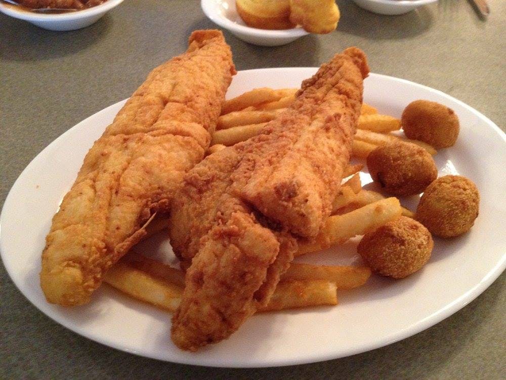 Order Fried Flounder Friday Special - Special food online from Cagney Kitchen store, Wilkesboro on bringmethat.com