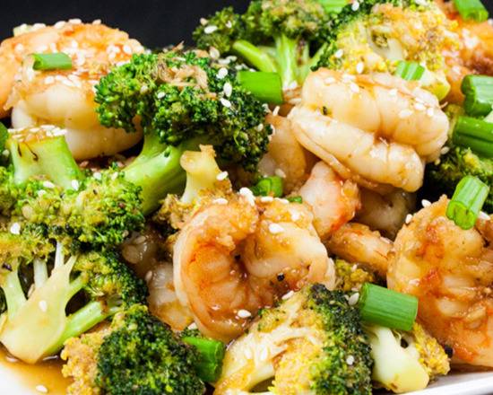 Order Shrimp with Broccoli food online from Happy Inn Chinese Cuisine store, Rosemont on bringmethat.com