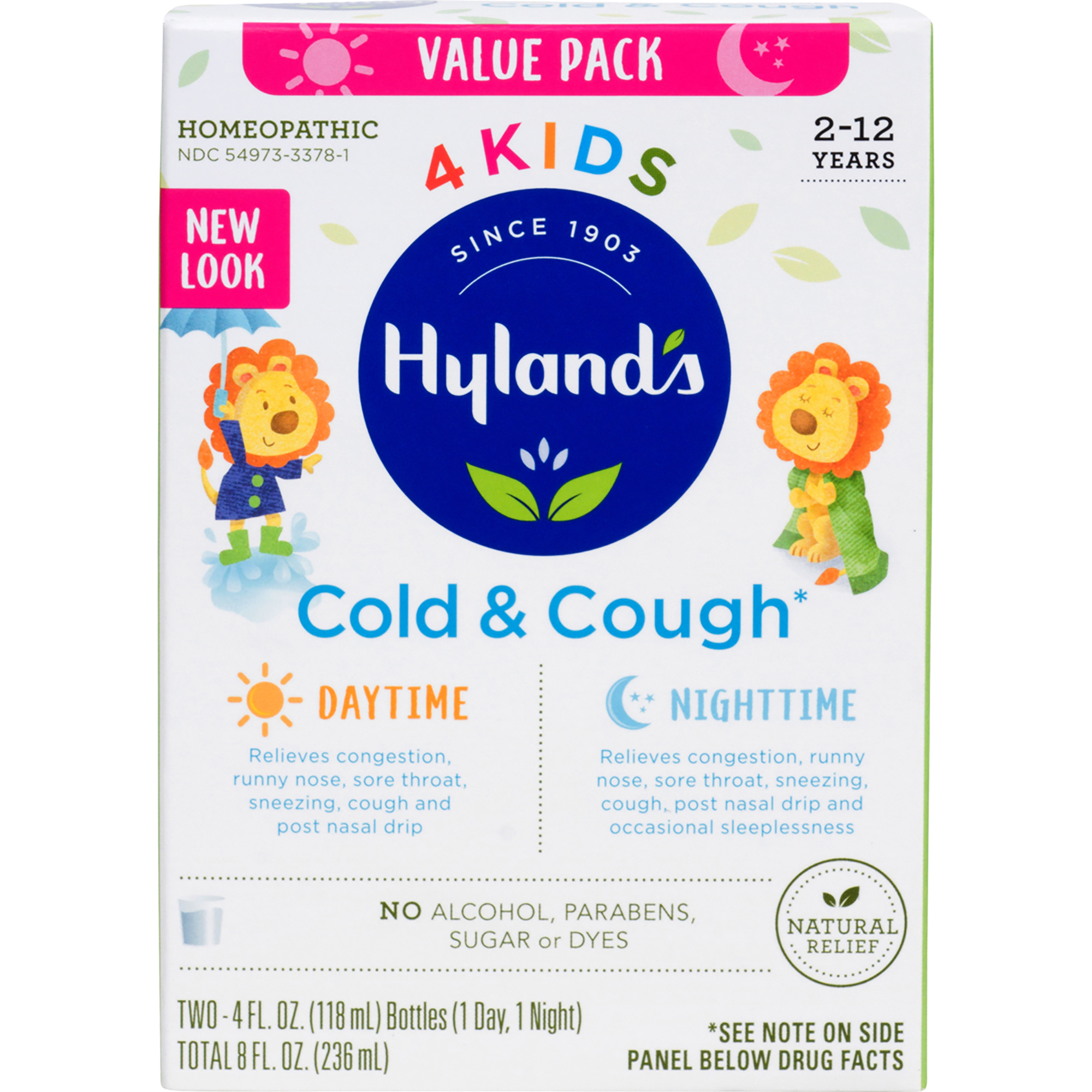 Order Hyland's 4Kids Cold 'n Cough Day & Nite Value Pack (2pk, 4 fl oz) - 8 fl oz food online from Bartell store, Edmonds on bringmethat.com