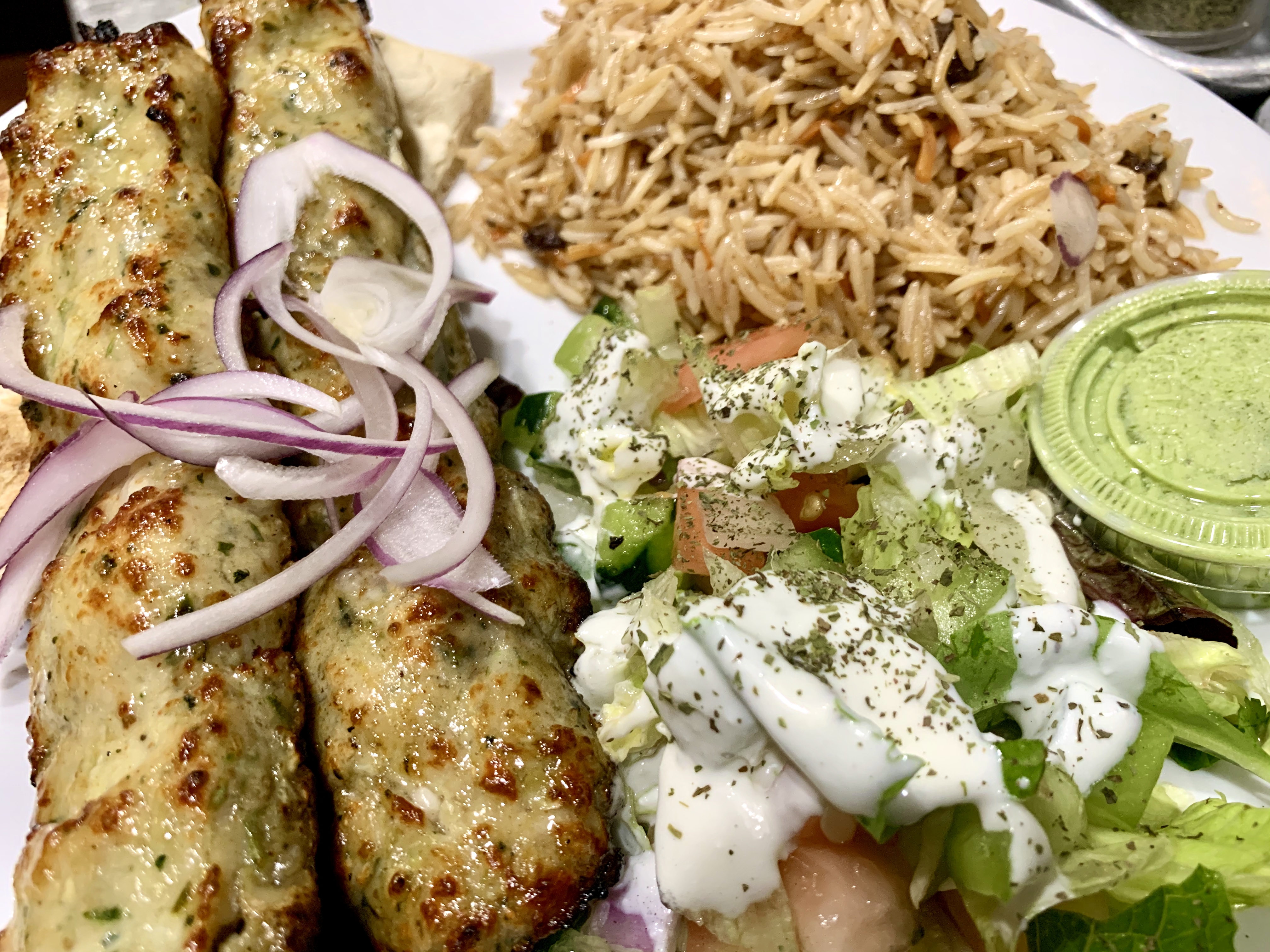 Order Ground Chicken Seekh Kabob food online from The Kabul Fresh Grill store, Baltimore on bringmethat.com