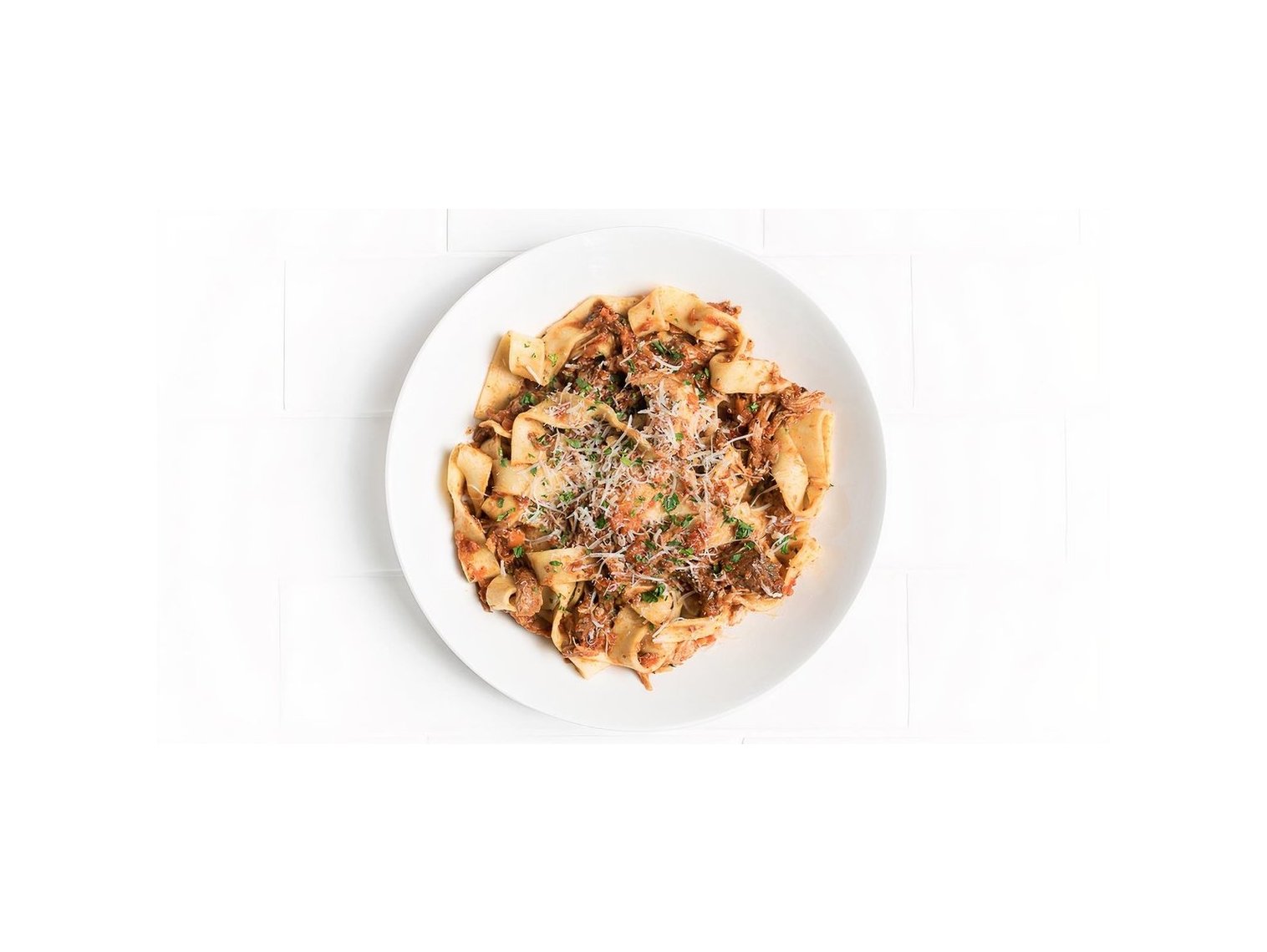 Order Pappardelle with Meat Sauce Bolognese food online from Pastini  store, Portland on bringmethat.com