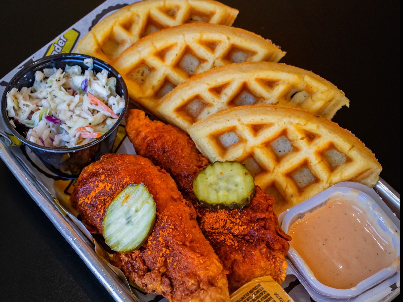 Order Hot Chicken And Waffle food online from Nash + Tender store, Stockton on bringmethat.com