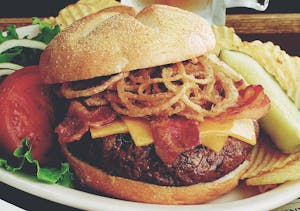 Order American Beef Burger food online from Stanley's Tavern store, Wilmington on bringmethat.com