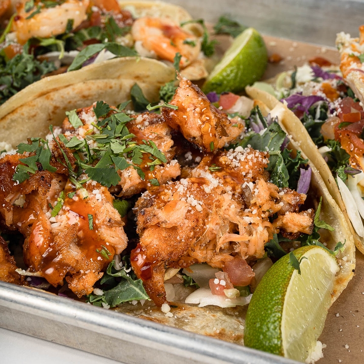 Order Smokin Salmon Taco food online from The Dock store, Dallas on bringmethat.com