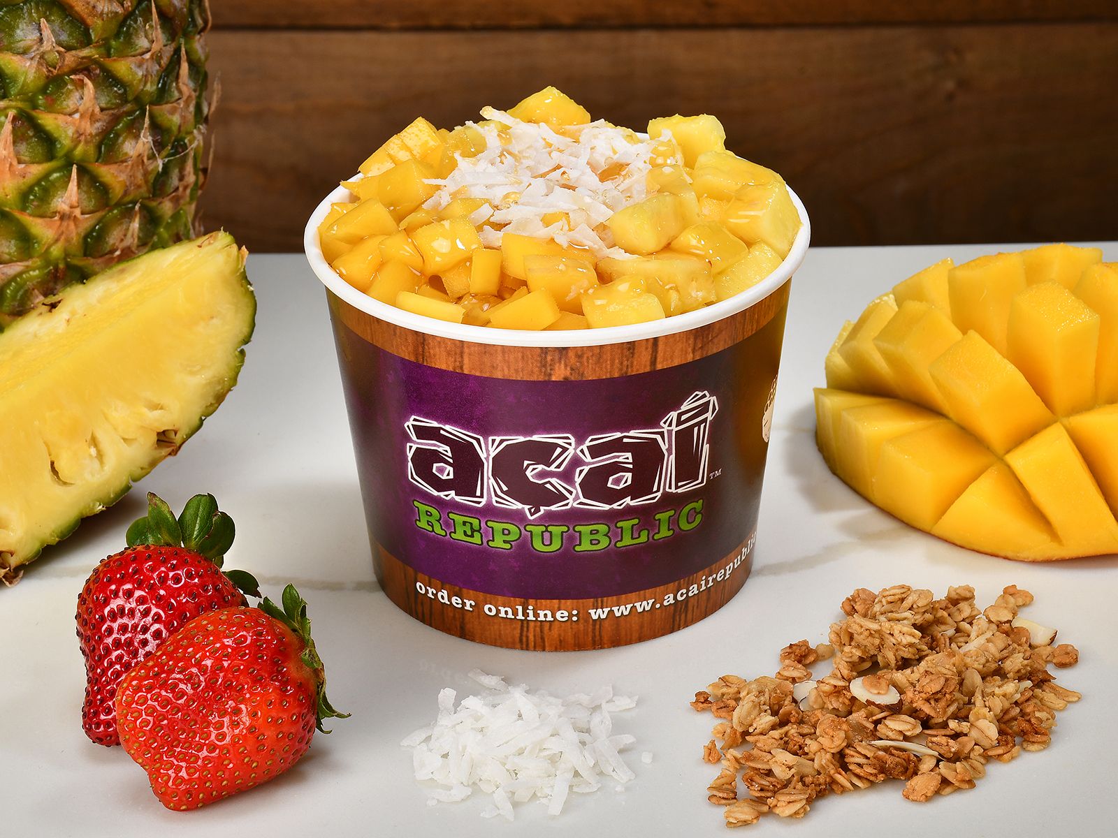 Order The Madly Mango Acai Bowl food online from Acai Republic store, Torrance on bringmethat.com