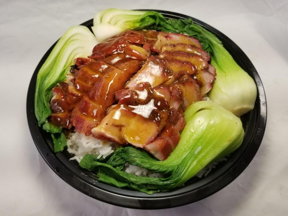 Order BBQ Pork Over Rice  food online from Lucky Deli store, Los Angeles on bringmethat.com