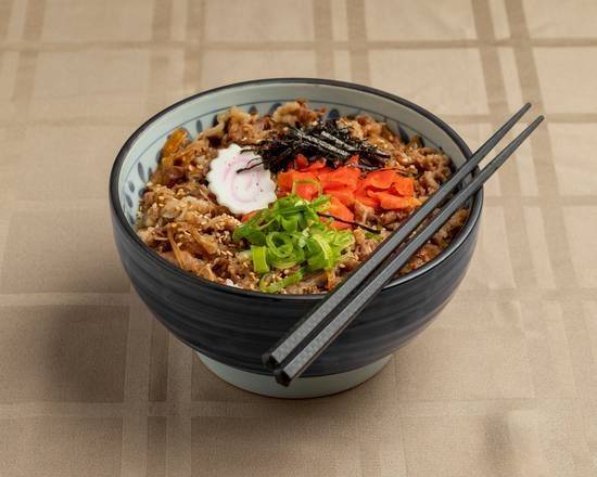 Order Gyudon (Beef) + Choice of Starters food online from Isshindo Ramen store, Boston on bringmethat.com