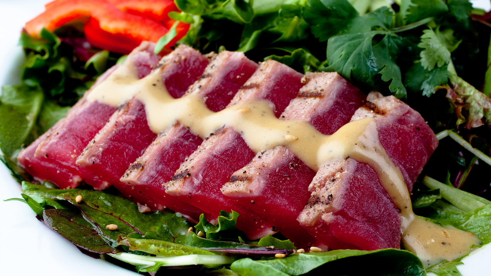 Order Seared Ahi Tuna Salad food online from SanSai Japanese Grill store, Chatsworth on bringmethat.com