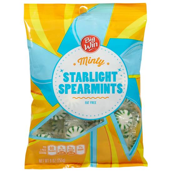 Order Big Win Mint Candies Spearmint Starlights (8.5 oz) food online from Rite Aid store, Eugene on bringmethat.com