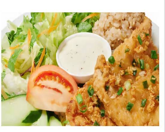 Order Lighter Garlic Fish food online from L&L Hawaiian Barbecue store, Tracy on bringmethat.com