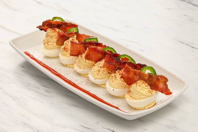 Order Bacon Deviled Eggs food online from Firebirds Wood Fired Grill store, Mason on bringmethat.com