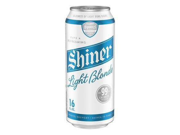 Order Shiner Light Blonde - 24oz Can food online from Goody Goody Liquor Parent store, Dallas on bringmethat.com