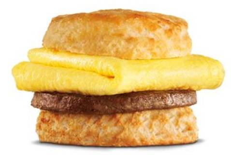 Order Sausage Egg Biscuit food online from Carl's Jr. store, Norman on bringmethat.com