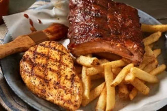 Order Drover's Ribs & Chicken Platter food online from Outback Steakhouse store, Orem on bringmethat.com