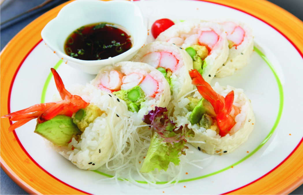 Order 19. Shrimp Roll with Soy Paper food online from I Love Sushi store, Santa Clarita on bringmethat.com