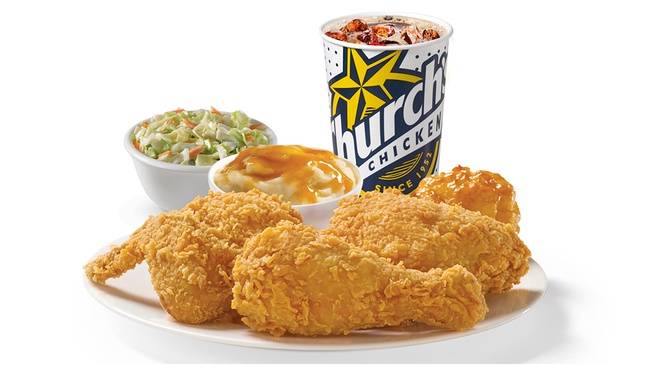 Order 3 Pieces Mixed Chicken Combo food online from Churchs Chicken store, Lilburn on bringmethat.com