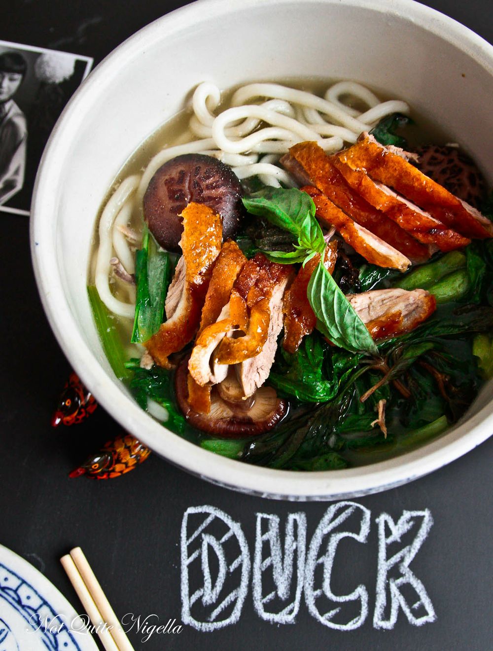 Order Roast Duck Udon Soup food online from Lian's Kitchen store, Garfield on bringmethat.com
