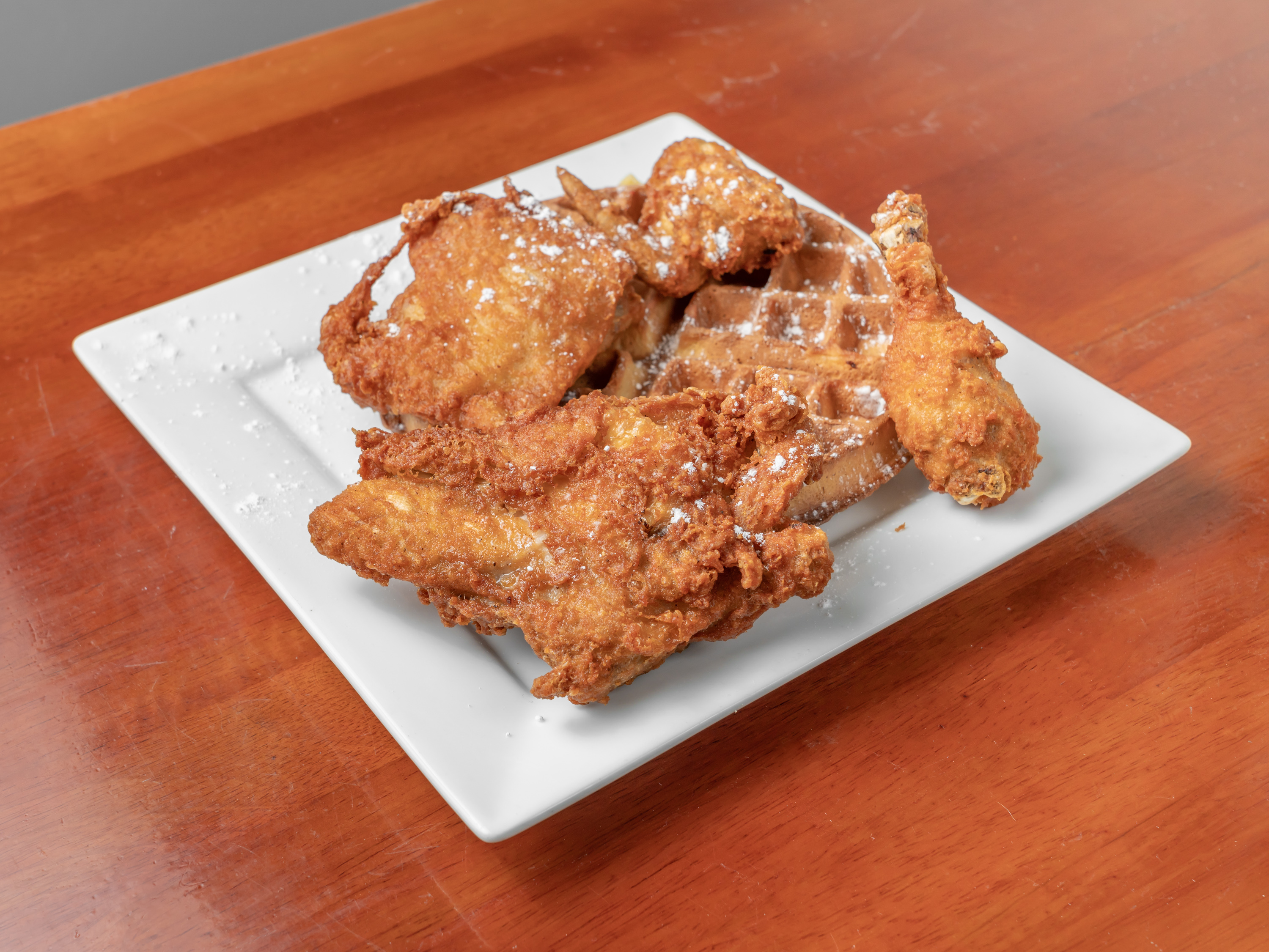 Order Waffle with Fried Chicken food online from Rochelle Coffee Shop store, Wykagyl on bringmethat.com
