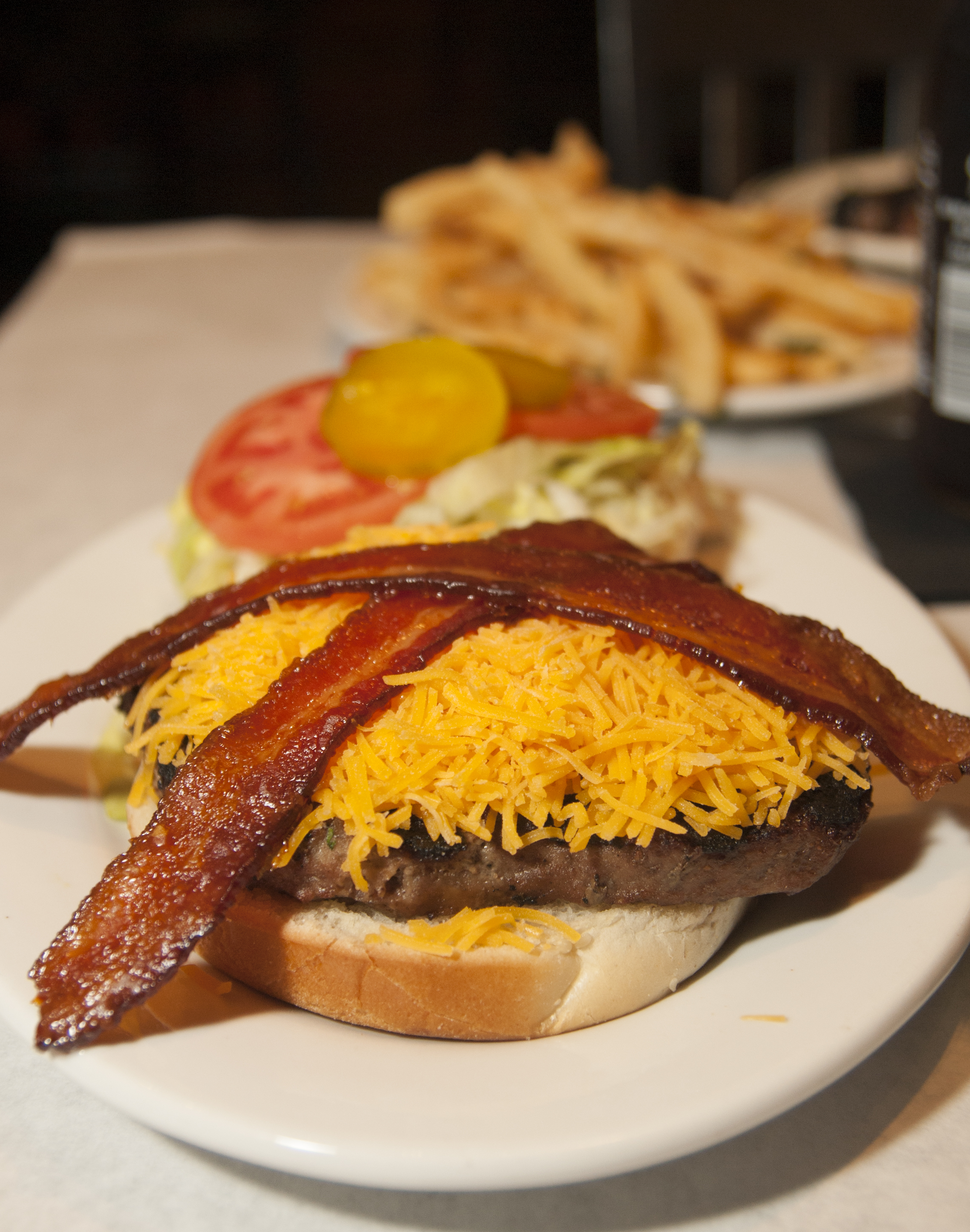 Order Bacon and Cheddar Burger food online from The Palms Too store, Arabi on bringmethat.com