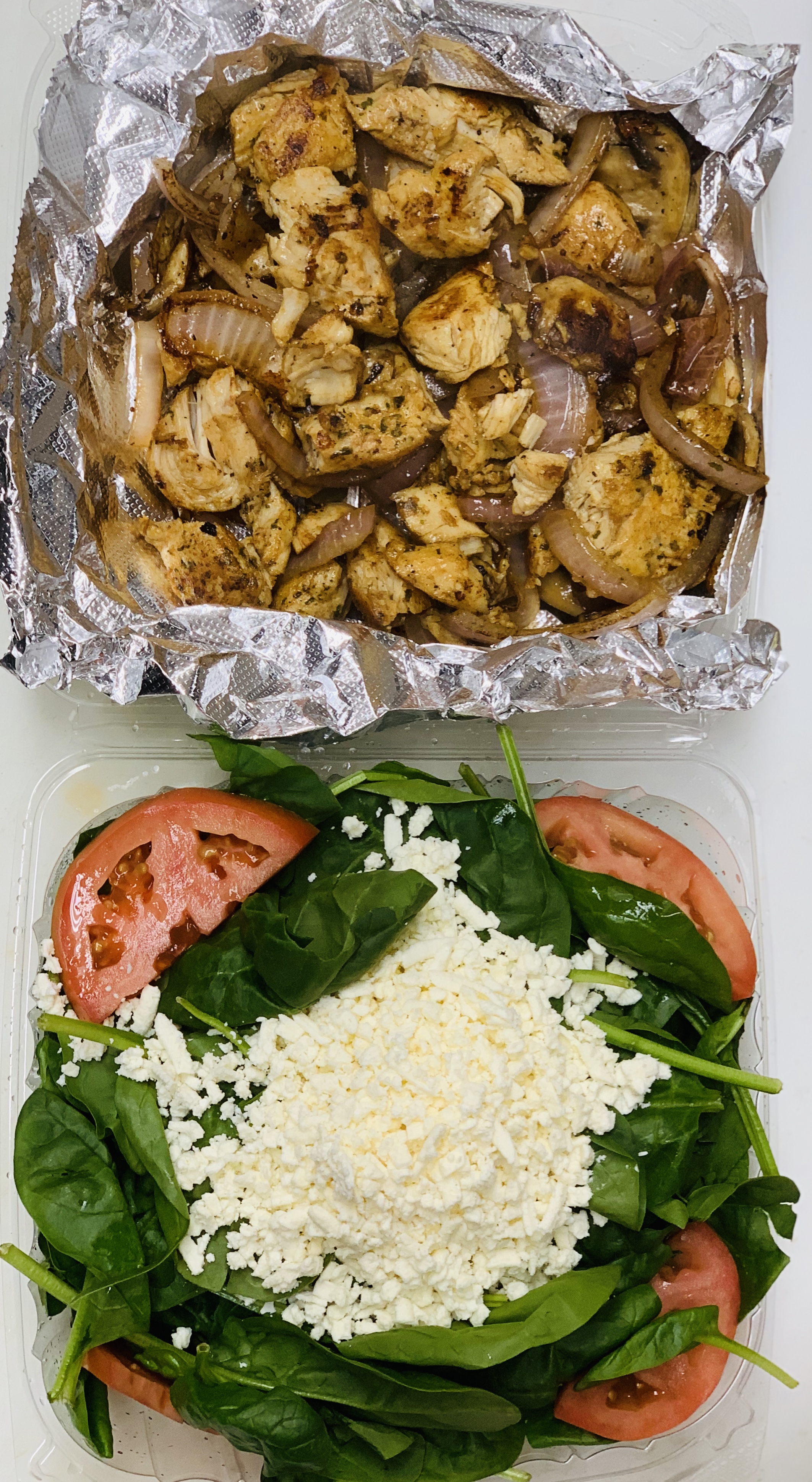 Order Chicken and Spinach Salad food online from Nicks Pizza & Seafood store, Boston on bringmethat.com