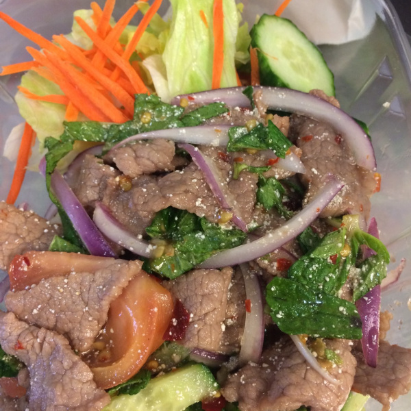 Order Grilled Beef Salad food online from Sawasdee Thai Kitchen store, Pittsburgh on bringmethat.com