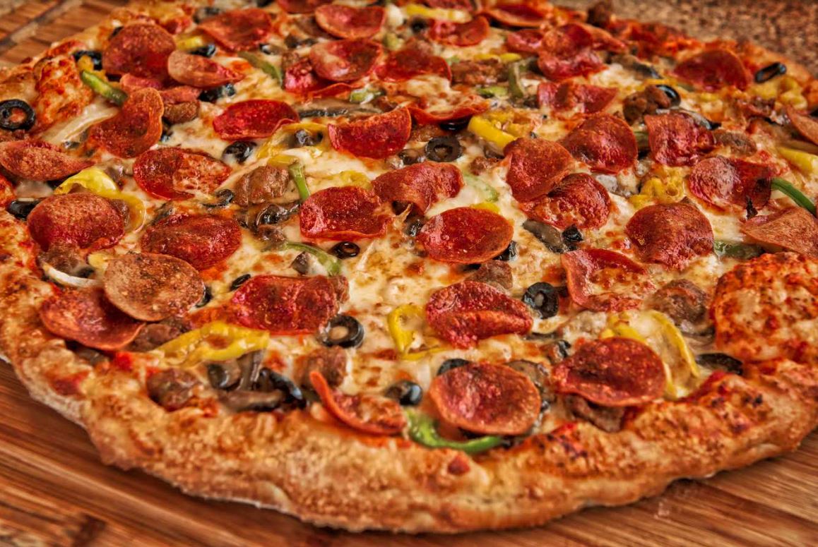 Order Supreme Pizza food online from Pat Pizzeria store, Ithaca on bringmethat.com