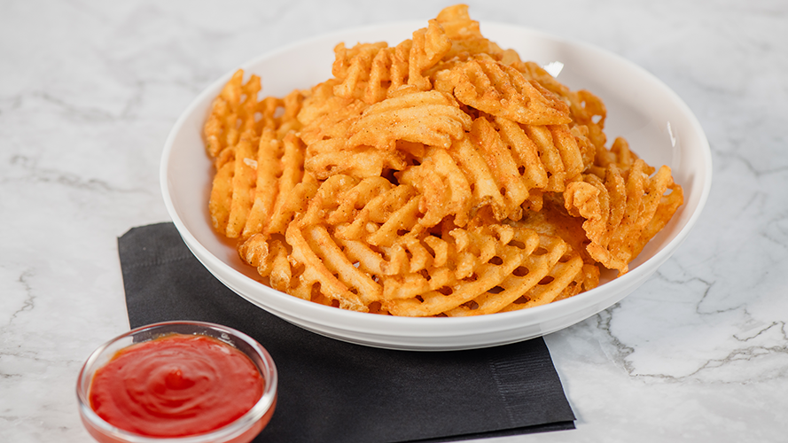 Order Seasoned Waffle Fries Large food online from Wing Shack 8th Avenue store, Garden City on bringmethat.com