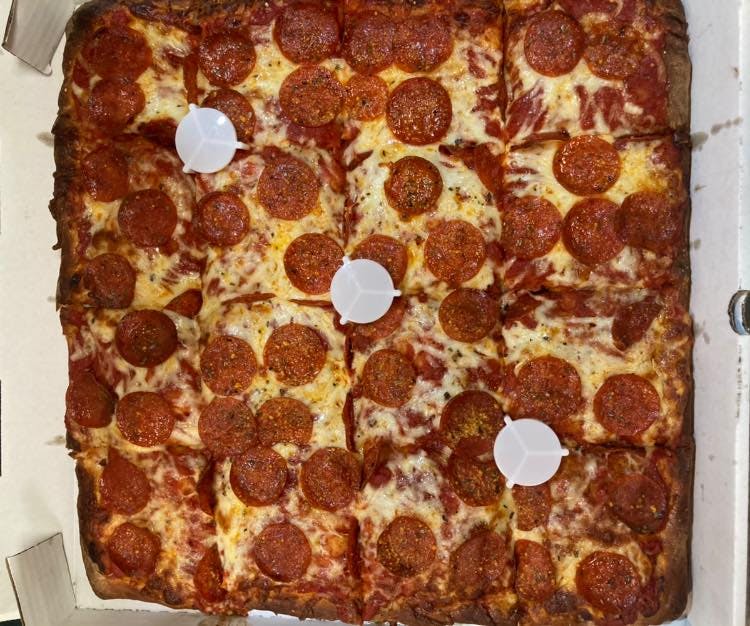 Order Sicilian Pepperoni Pizza - X-Large 16''x16'' food online from Picnic Pizza store, Zanesville on bringmethat.com
